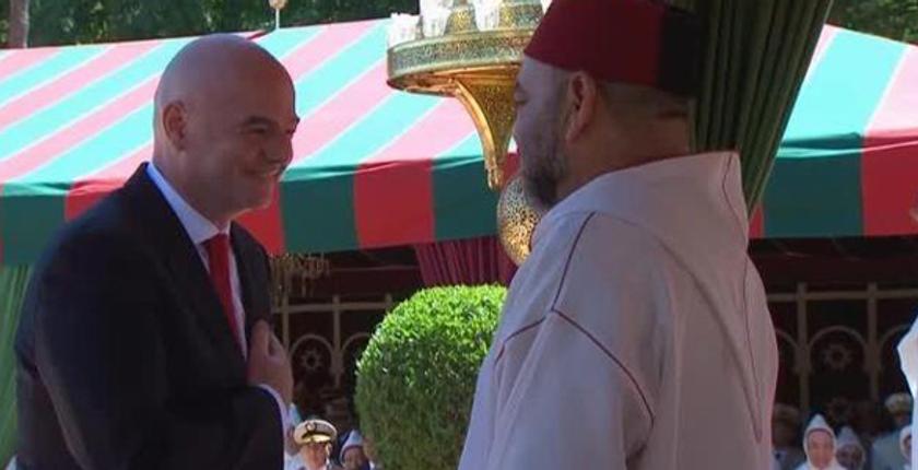 رئيس "الفيفا" إنفاتينو يعرب عن سعادته للمشاركة في احتفالات عيد العرش