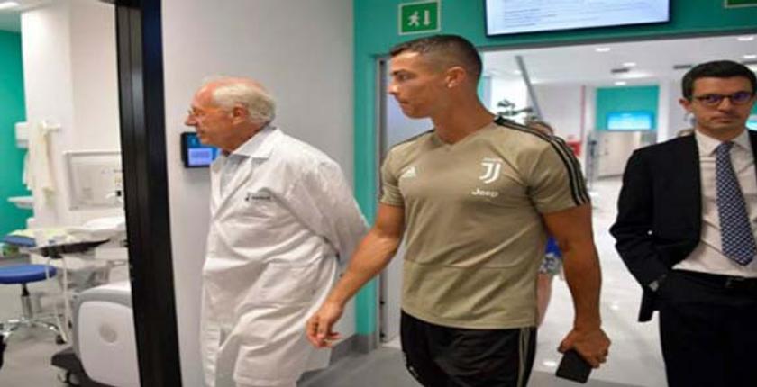 بالصور..رونالدو يخضع للفحص الطبي تمهيدا للانضمام لليوفي