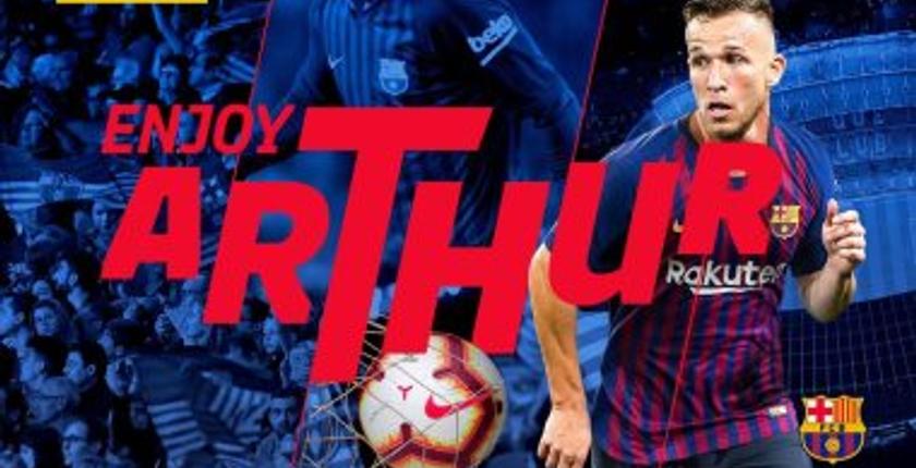 رسميا...برشلونة يعلن ضم البرازيلي أرثر من غريميو حتى 2024