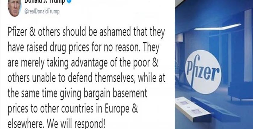 ترامب ينتقد شركة Pfizer بعد رفعها أسعار الأدوية