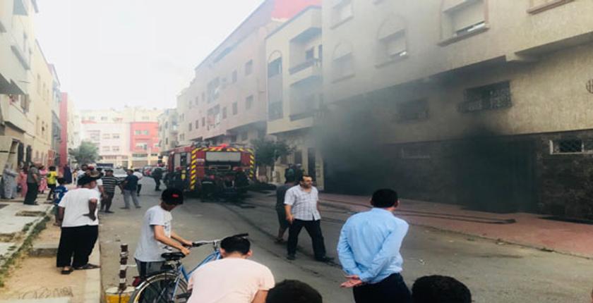 البيضاء..حريق مهول يأتي على معمل خياطة +صور