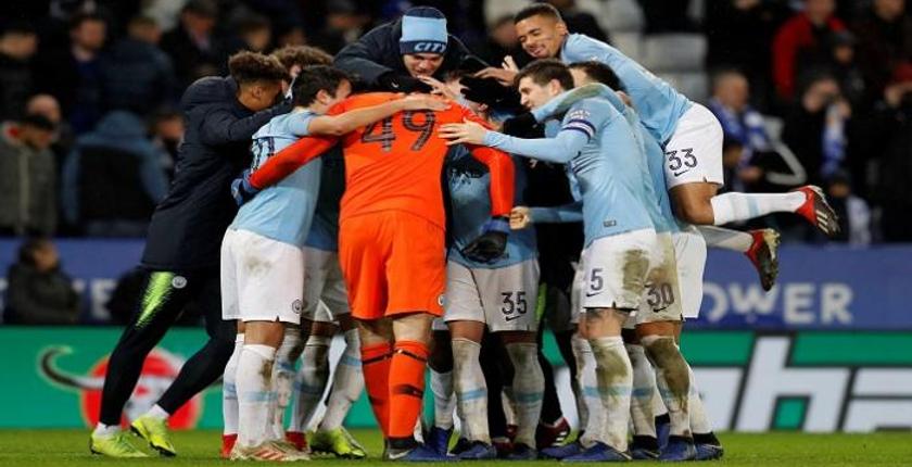 مانشستر سيتي يتأهل لنصف نهائي كأس الرابطة على حساب ليستر