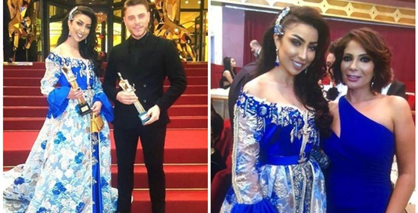 دنيا بطمة تتوج  بلقب أفضل فنانة مغربية في الشرق الأوسط