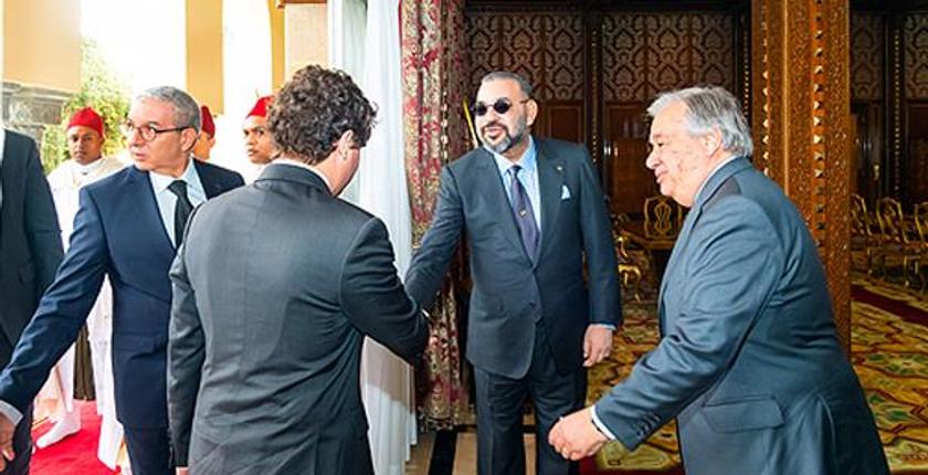جلالة الملك يستقبل الأمين العام للأمم المتحدة 