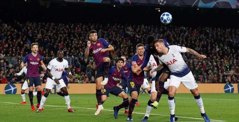 توتنهام يتعادل مع برشلونة ويرافقه لثمن نهائي دوري أبطال أوروبا
