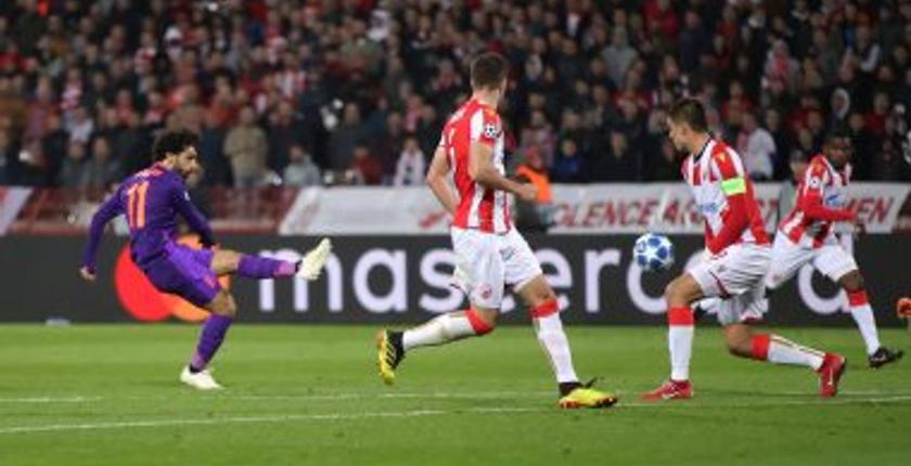 النجم الأحمر يطيح بليفربول بثنائية في دوري أبطال أوروبا