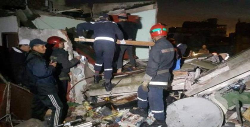انهيار منزل بسبب الأمطار يودي بحياة شخص بالدار البيضاء +ألبوم صور