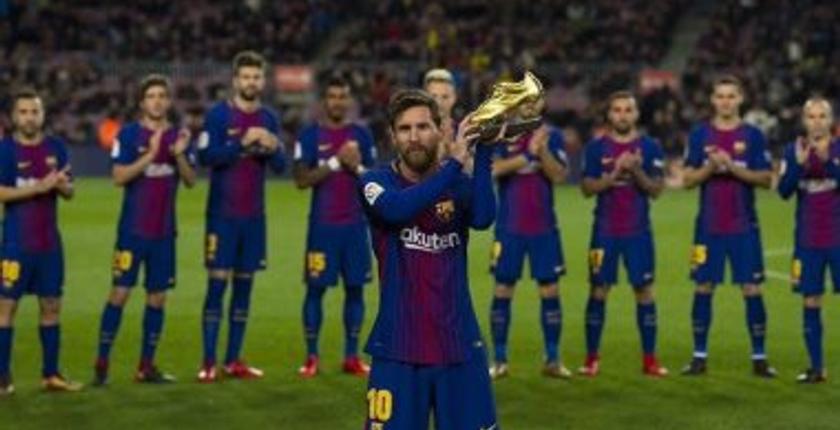ميسي يتوج بالحذاء الذهبي وينفرد بالرقم القياسي