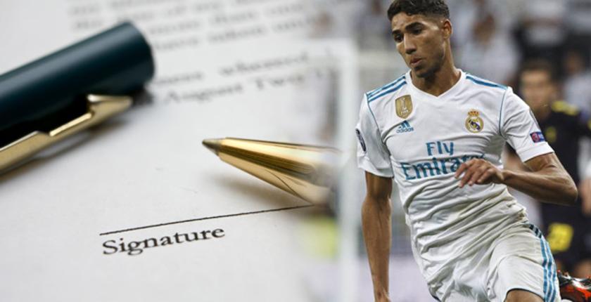نجم "الأسود" أشرف حكيمي يوقع عقدا سريا مع ريال مدريد 