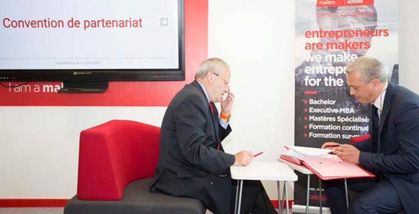 توقيع اتفاقية شراكة بين جامعتين مغربيتين  ومدرسة "Emlyon Business School" 