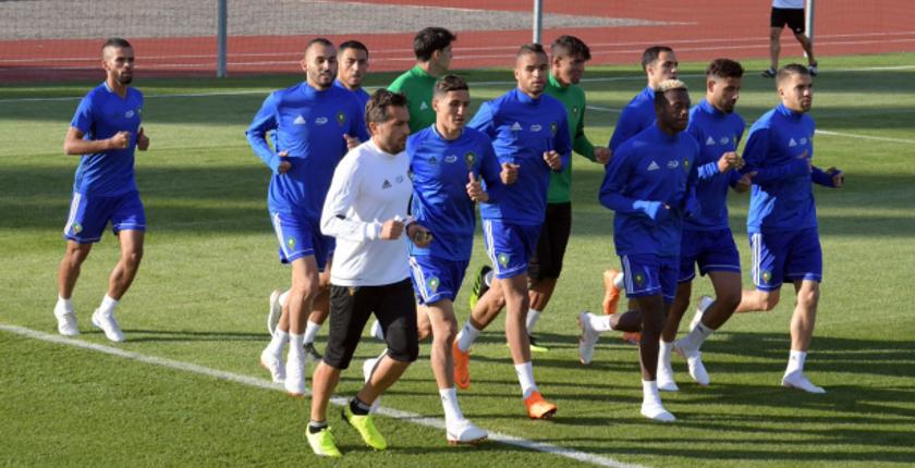 بالصور.. "أسود الأطلس" يخوضون أول حصة تدريبية على الملاعب الروسية